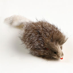 Цена за 30 шт. Мышь из натурального меха, 7,5 см, микс белая/серая, фасовка 30 шт - Пижон фото 2