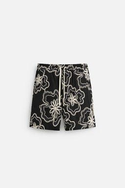 EMBOSSED EMBROIDERED BERMUDA SHORTS - Zara фото 26