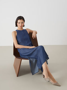 Bisiklet Yaka Kad?n Jean Elbise