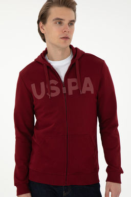 Мужской бордовый вязаный кардиган Неожиданная скидка в корзине - U.s. polo assn фото 3