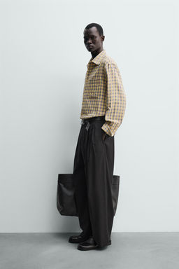CAMISA RELAXED FIT CUADROS / Mantequilla - Zara фото 4