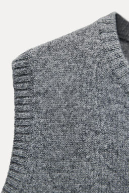 100% WOOL KNIT WAISTCOAT - Zara фото 6