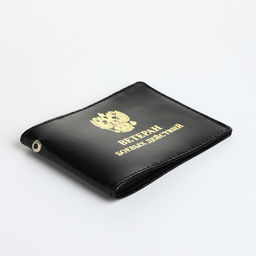 Обложка для удостоверения «Ветеран боевых действий», чёрная