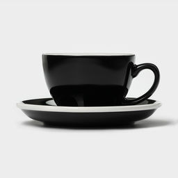 Кофейная пара фарфоровая Magistro Coffee time, 2 предмета: чашка 200 мл, блюдце d=14,5 см, цвет чёрный  фото 2