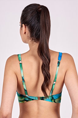 -72% БЮСТГАЛЬТЕР КУПАЛЬНЫ Milavitsa 470026/406 изумрудный набивной фото 5