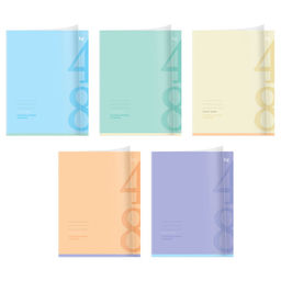 Тетрадь 48л. BG "Delicate colors" клетка (Т5ск48_пл 06788) пластиковая обложка