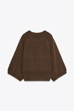 KNIT SWEATER WITH LOOSE-FIT SLEEVES