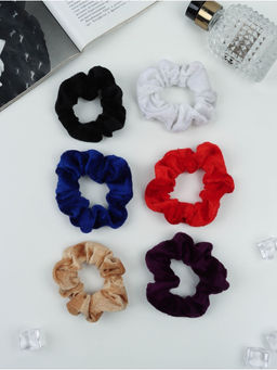 Цена за 6 шт. Резинка для волос «Бархат», яркость, МИКС