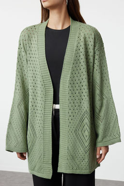 Mint Genis Kal?p Midi Ajurlu/Delikli Triko H?rka TWOAW24HI00331