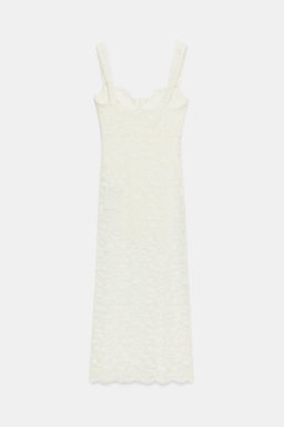 VESTIDO MIDI ENCAJE / Crudo - Zara фото 9