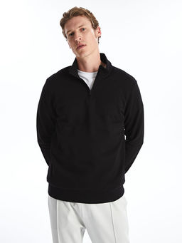 Dik Yaka Uzun Kollu Erkek Sweatshirt - Waikiki фото 4