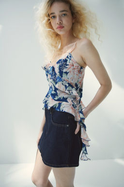 Falda pantal?n de talle alto en denim - H&m фото 4