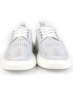 05-HY1-3D GRAY Кроссовки женские (натуральная кожа)