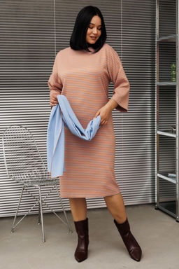 Платье Anastasia 1188.2 гусиная лапка (оранжево-голубой) фото 2