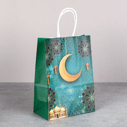 Цена за 12 шт. Пакет подарочный набор 12 штук 27х21х11 см Мусульманский / M364-1/2 /уп 50/ - ГалеонТрейд фото 2