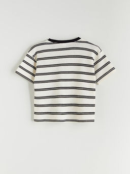 Bisiklet Yaka ?izgili Erkek ?ocuk Ti??rt