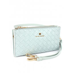 Сумка женская искусственная кожа DJ-СМ 7463-STARLIGHT BLUE, 3отд, плечевой ремень, голубой SALE 265269