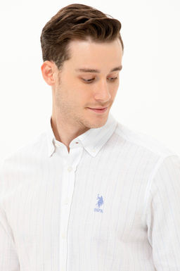 Мужская синяя рубашка с длинным рукавом - U.s. polo assn фото 16