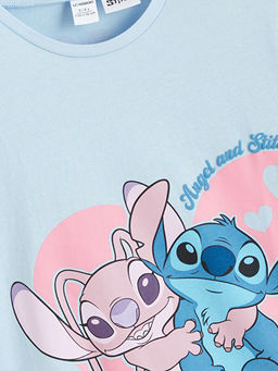 Lilo & Stitch Bask?l? K?z ?ocuk Penye Ti??rt