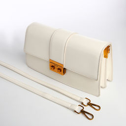 Сумка женская мессенджер TEXTURA на клапане, 26×8.5×14 см, молочная