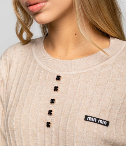 Джемпер #КТ8201 (5), бежевый - Dommod фото 5