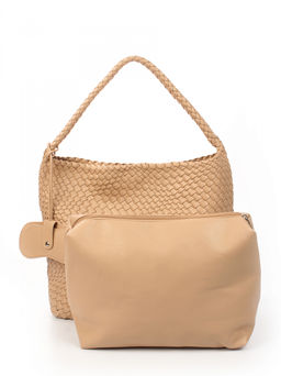 LACCOMA сумка СУ1053-0-бежевый эко кожа хлопок  фото 4