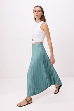 TRENDYOLMILLA Siyah Piliseli Maxi Esnek Orme Etek TWOSS24ET00041  фото 84