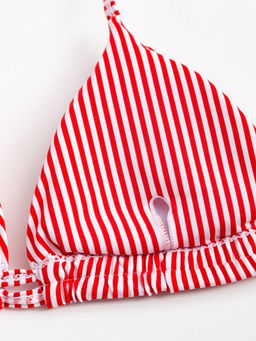 Купальник женский раздельный MINAKU Stripe, размер 42, красный