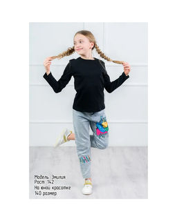 Лонгслив дл/рук ИН, цвет чёрный, 100%х/б - 5+ фото 2