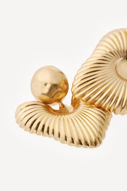 PENDIENTES BOT?N MAXI CORAZ?N WILLY CHAVARRIA X ZARA / Dorado  фото 3