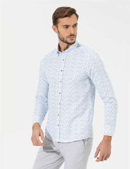 Lacivert Slim Fit Uzun Kollu G_mlek
