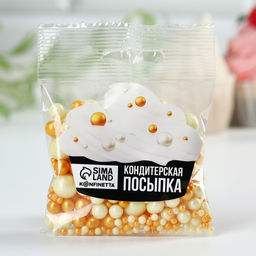 Посыпка кондитерская мягкая: желтая, белая, 50 г. - Simaland фото 2