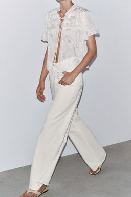 ZW COLLECTION HIGH-WAIST PALAZZO JEANS - Zara фото 35