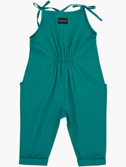 Комбинезон текстильный на завязках UD 7580 изумрудный - Mini maxi фото 4