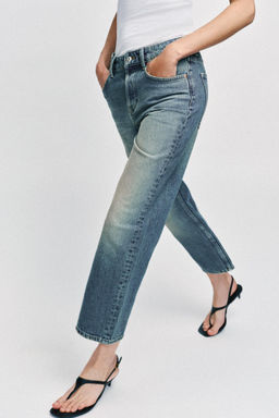 JEANS Z1975 SLIM CROPPED TIRO MEDIO / Azul / Verde - Zara фото 4