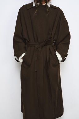 TRENCH FLUIDO LANA ZW COLLECTION LIMITED EDITION / Khaki