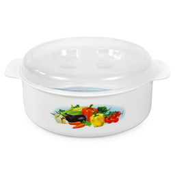 Контейнер-кастрюля для продуктов пластмассовый 1,2л, д17см, h8,36см, подходит для СВЧ (Россия)