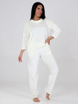 452 ПИЖАМА ЖЕНСКАЯ (брюки) (Молочный) - А-дина фото 3