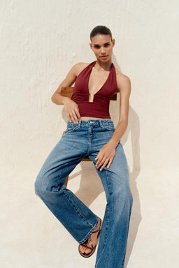 DRAPED HALTER TOP - Zara фото 5