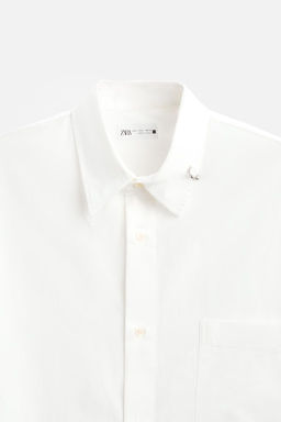 CROPPED SHIRT WITH PIERCING DETAIL - Zara фото 8