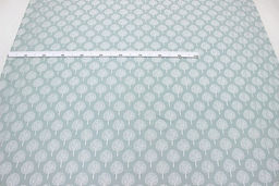 Теплый хлопок Белые деревья на св.винтажной мяте, ш.1.45м, хлопок-100%, 150гр/м.кв - Купава фото 4