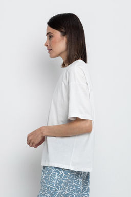 Футболка Very Neat Е 30092 из хлопка бежевая  фото 4