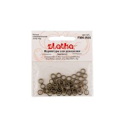 Zlatka Кольцо соединительное FMK-R05 5 мм 5 х 50 шт 03 под античное серебро  фото 3