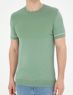 _a_la Slim Fit Bisiklet Yaka Triko Ti__rt