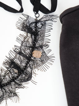 Чокер ажурный черный PR3638 черный - Mini maxi фото 5