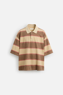 STRIPED WASHED POLO SHIRT - Zara фото 7