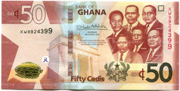 Банкнота 50 седи 2019 года Гана