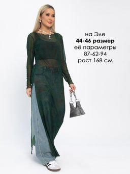 Платье пляжное длинное Ты и море (зеленое) П15291-1М - Lt collection фото 5