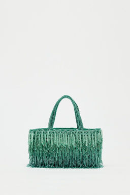 BAG WITH RHINESTONE FRINGING - Zara фото 4