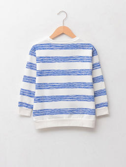 Bisiklet Yaka ?izgili Uzun Kollu Erkek ?ocuk Sweatshirt - Waikiki фото 2